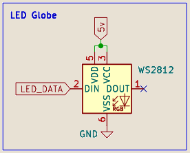 Status LED portion of the BitWands schematic